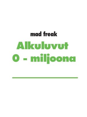 cover image of Alkuluvut 0--1 miljoona